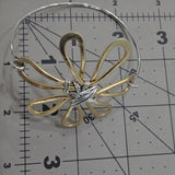 Flower bracelet mix light gold and silver