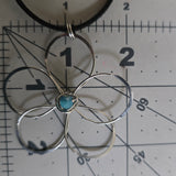 Flower pendant • light blue