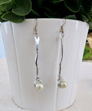 Zaze Glass Pearl Earrings