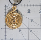 Medium Spiral Pendant- Light Gold