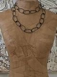 Long Multi Necklace - black