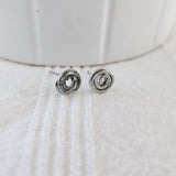 Small spiral stud earrings