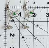 Martini earrings - green