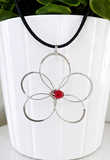 Flower pendant • red
