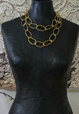 Long Multi Necklace- bright gold