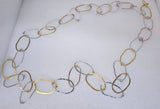 Long Multi Necklace - Silver,light gold, bright gold mix