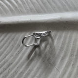 Tri-zig nose cuff - silver