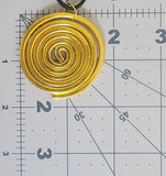 Big Spiral Pendant Deep Bright Gold