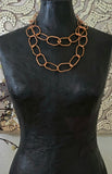 Long Multi Necklace - copper color