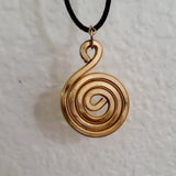 Small Spiral Pendant- ligh gold