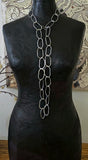 Long Multi Necklace - silver color