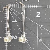 Zaze Glass Pearl Earrings