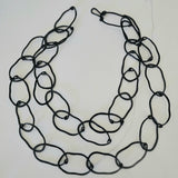 Long Multi Necklace - black