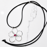 Flower pendant • fushia