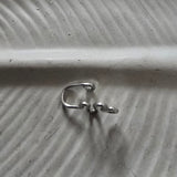 Zig nose cuff - silver