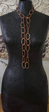 Long Multi Necklace - copper color