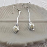 Zaze Glass Pearl Earrings