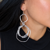 Square Multiple Hoops Earrings
