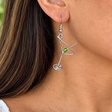 Martini earrings - green