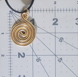 Small Spiral Pendant- ligh gold