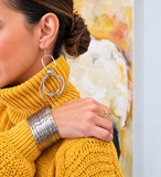 Square Multiple Hoops Earrings