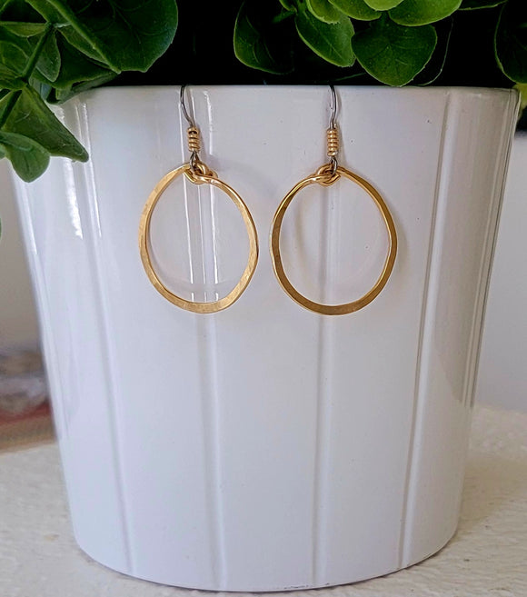 Small light gold hoops
