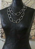 Long Multi Necklace - silver color