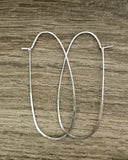 Long Oval Hoop Earrings