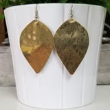 Brass W-Leaf Earrings