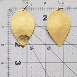 Brass W-Leaf Earrings