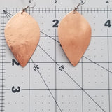 Copper W-Leaf Earrings