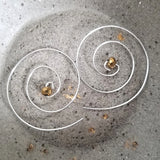 Spiral Hoop Earrings Gold