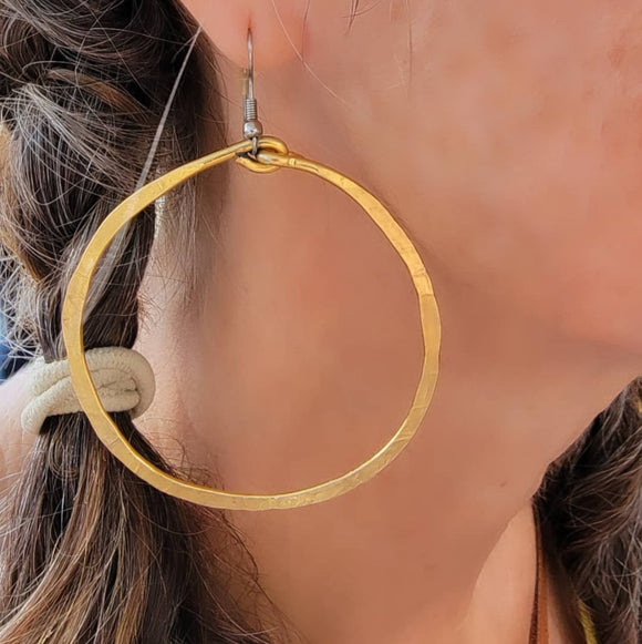 Big Hoop Earrings - Gold