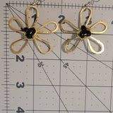 Gold-bk Flower Earrings