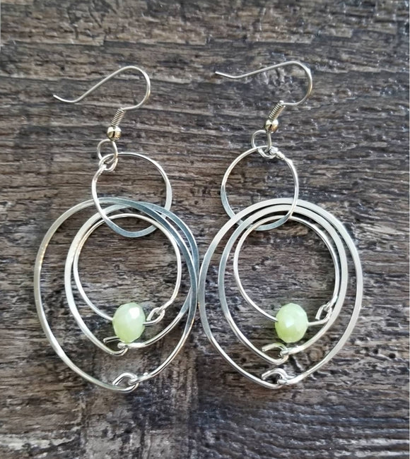 Lime Green Hoop Earrings