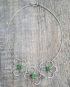 Flower Necklace Green