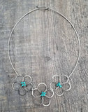 Flower Necklace Turquoise